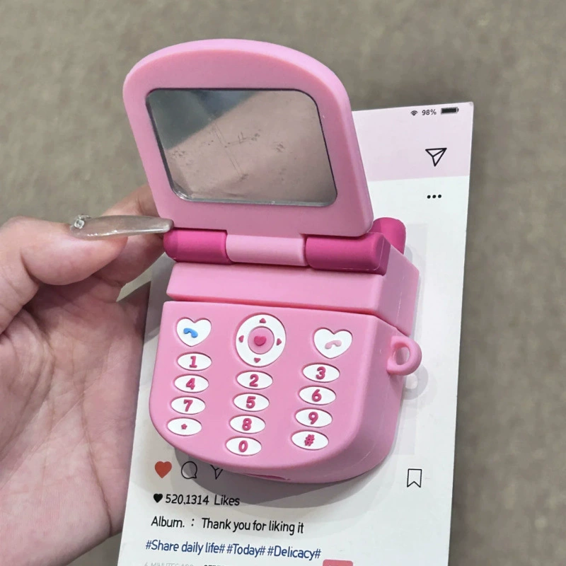 Hello Kitty, складные совместимые наушники Pro, зеркальный эффект, Bluetooth, 2