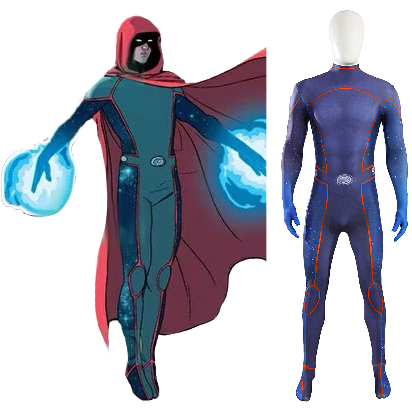 漫威巫术iccan Marvel Comics万圣节cosplay连体衣舞台服