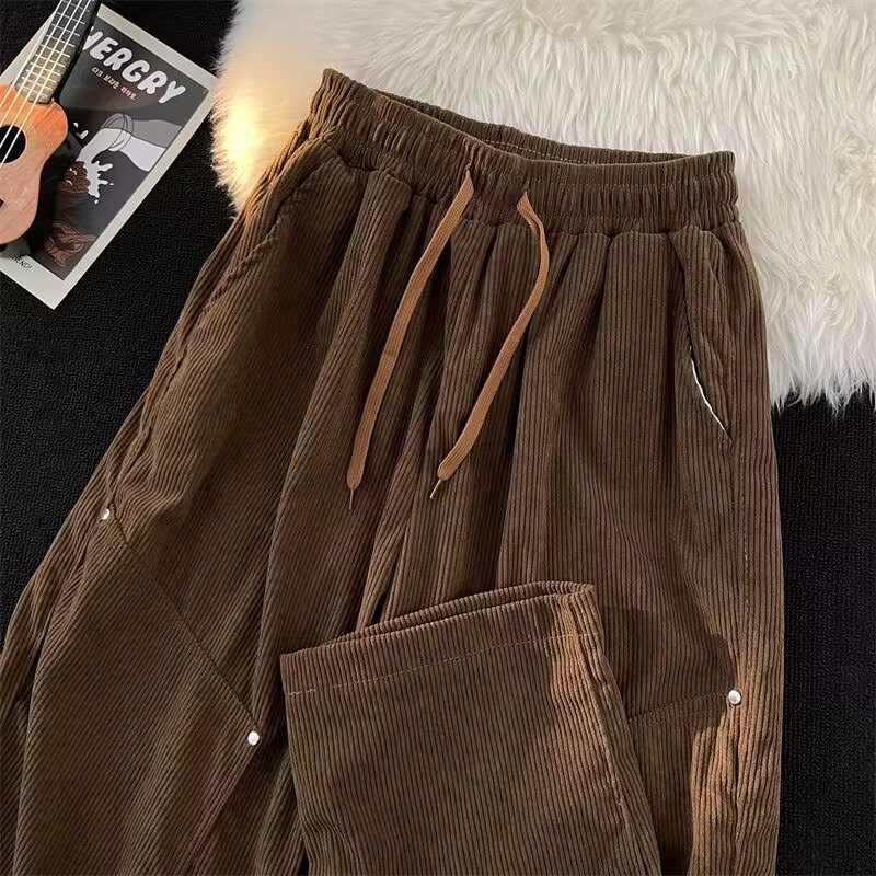 autumn corduroy solid color fashionable men's trousers