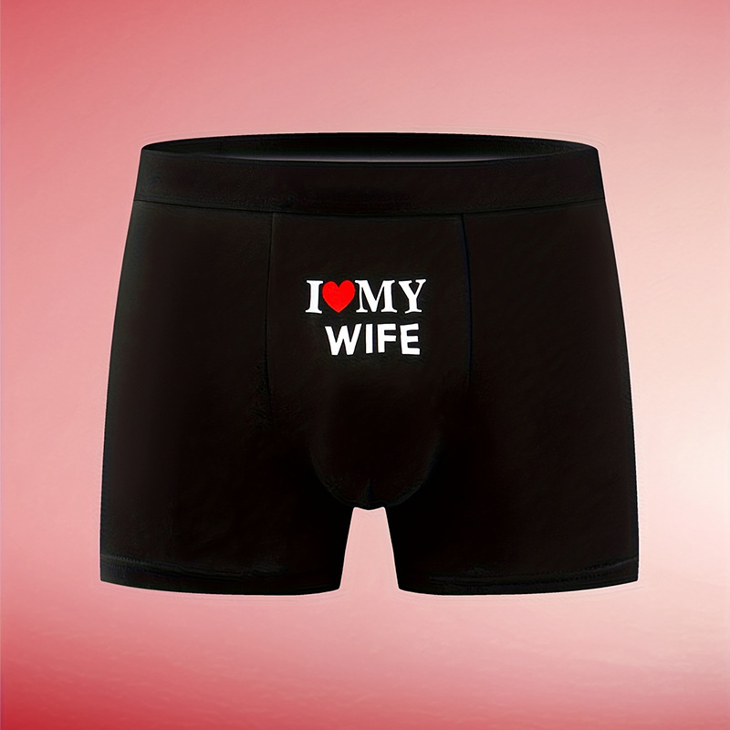Tk European Size Men's Boxer Shorts Underwear Men's Personalized Printing Tm Popular Xiyin I Love My Wife