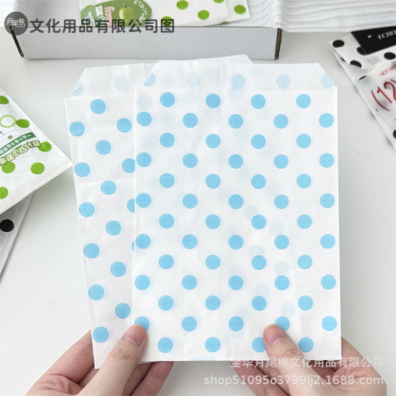 高颜值ins风彩色圆点纸袋小卡打包材料装饰diy包装袋博主同款平价|undefined