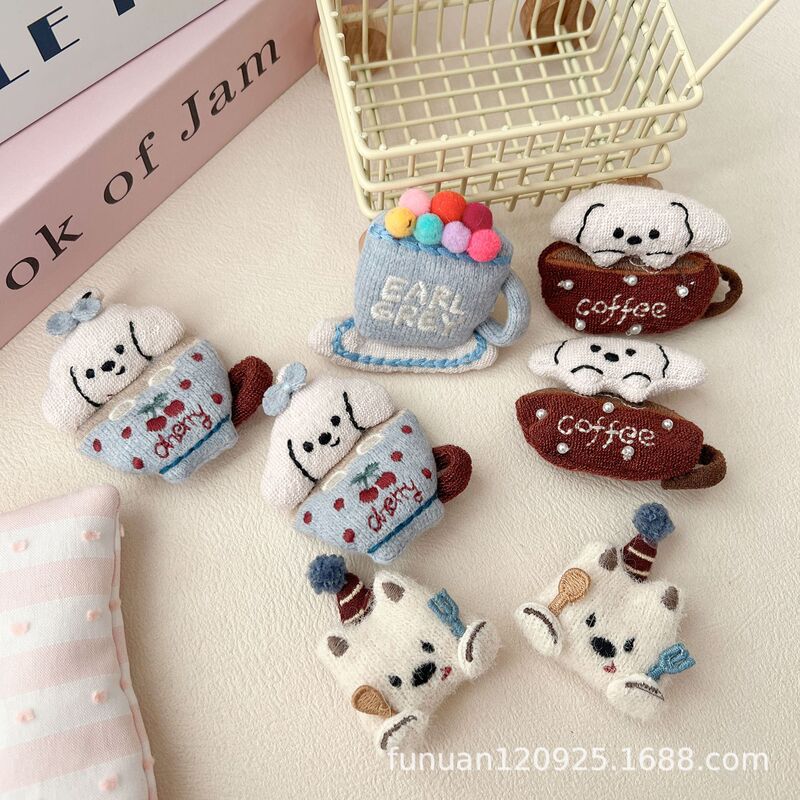 New Plush Fabric Coffee Cherry Cup Puppy Handmade Hairpin Accessories Brooch Accessories DIY Clothing Accessories Wholesale New Plush Fabric Coffee Cherry Cup Puppy Handmade Hairpin Accessories Brooch Accessories DIY Clothing Accessories Wholesale