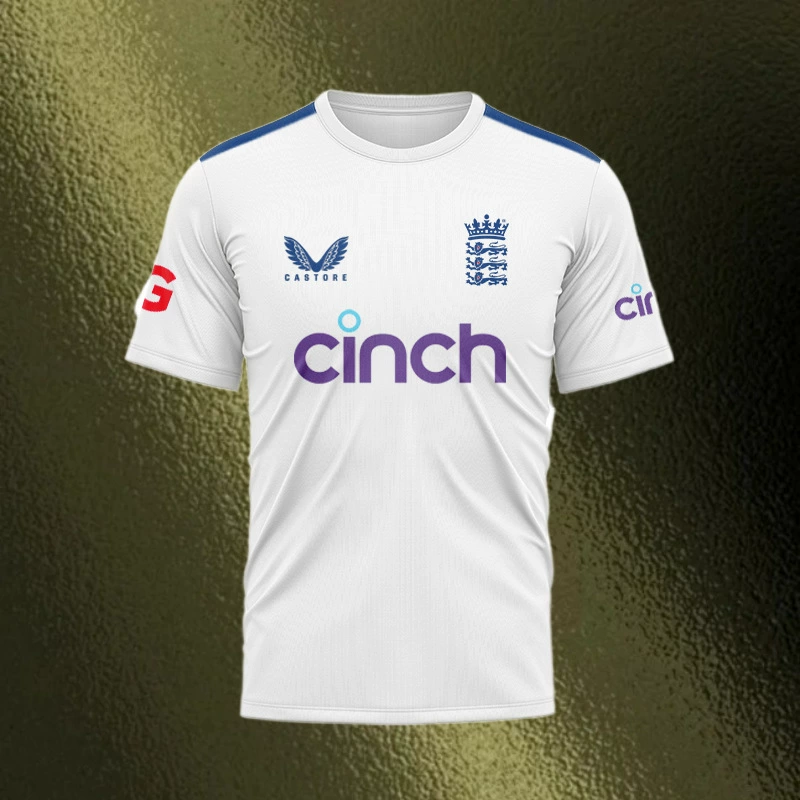 Хит продаж, новая мужская и женская футболка ODI England с короткими рукавами, футболка ограниченного выпуска, тренировочная форма для крикета Ashes