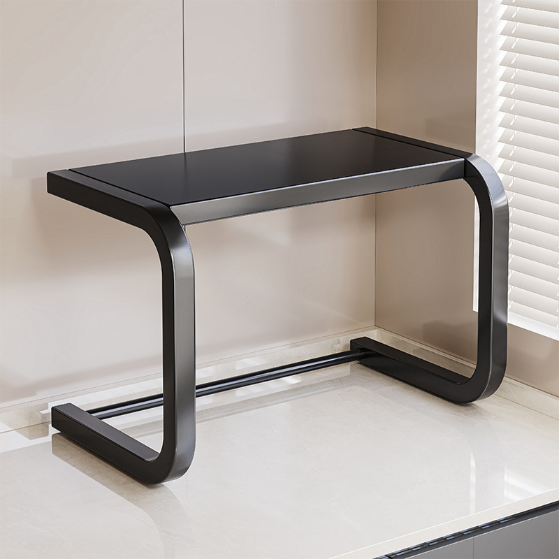 Estante para horno microondas de cocina retráctil, soporte para horno, encimera de doble capa para el hogar, estante de almacenamiento para olla arrocera de escritorio
