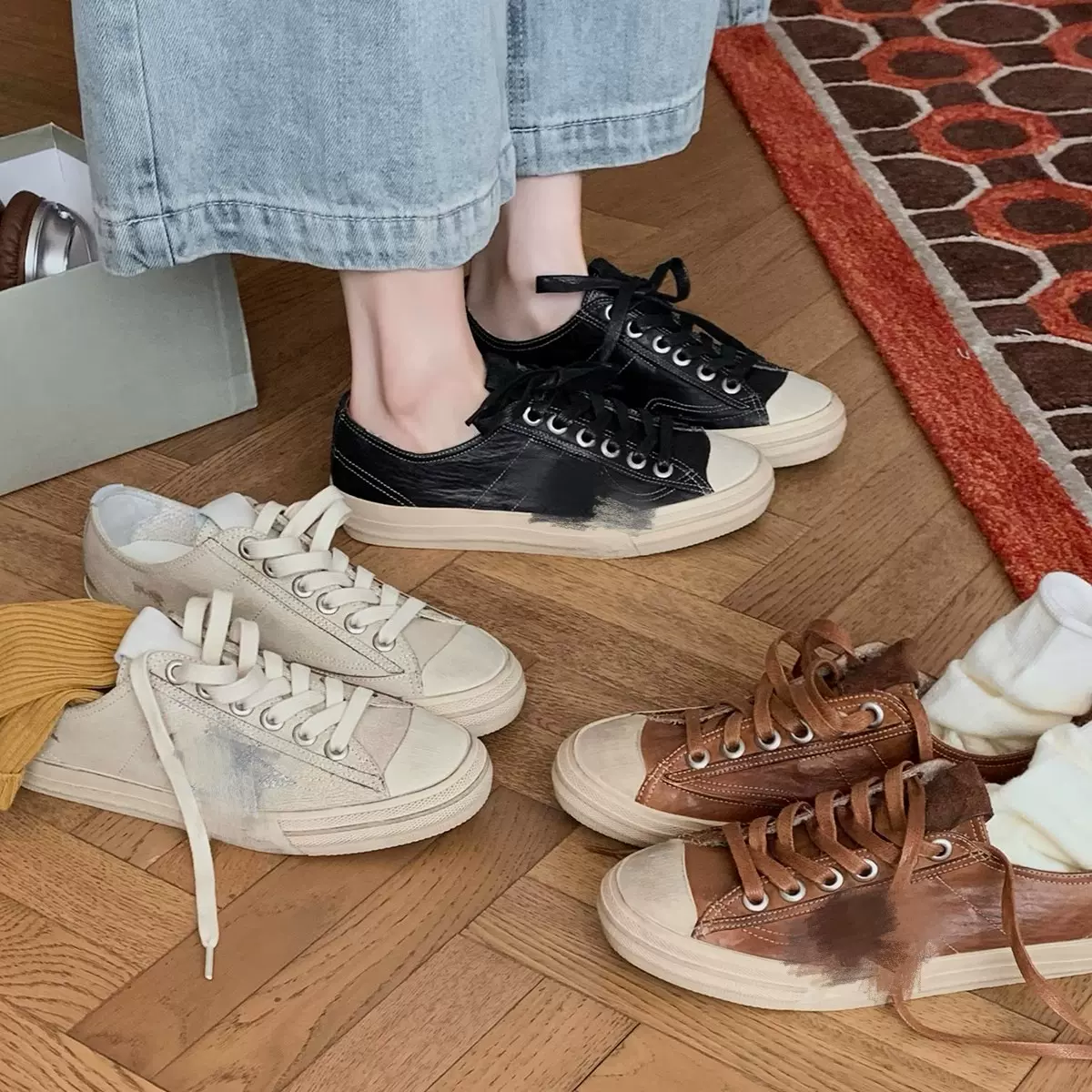 葡萄妈惠州女鞋德训鞋小白鞋女款星星鞋子百搭运动休闲时尚休闲鞋