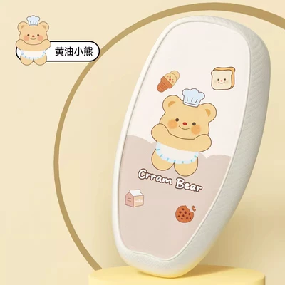 Sandwich Seat Cover, Electric Vehicle Seat Cushion Cover, Universal Leather Seat Cover for All Seasons, Electric Vehicle Seat Protection Cover (Electric car cushion) - rice-bian-butter-bear-m