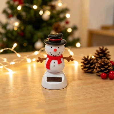 interior shake head decorations — Car ornaments - 5510cm-gross-weight-39g-black-hat-snowman-1-with-packaging-double-sided-stickers