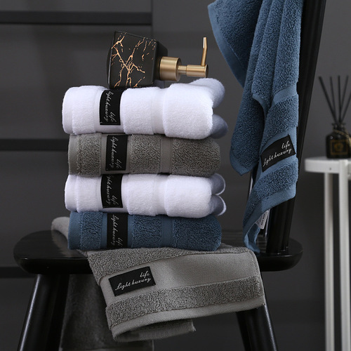 Cross-border wholesale Hilton towels hotel face towels hotel homestay pure cotton thick absorbent household 100% cotton towels