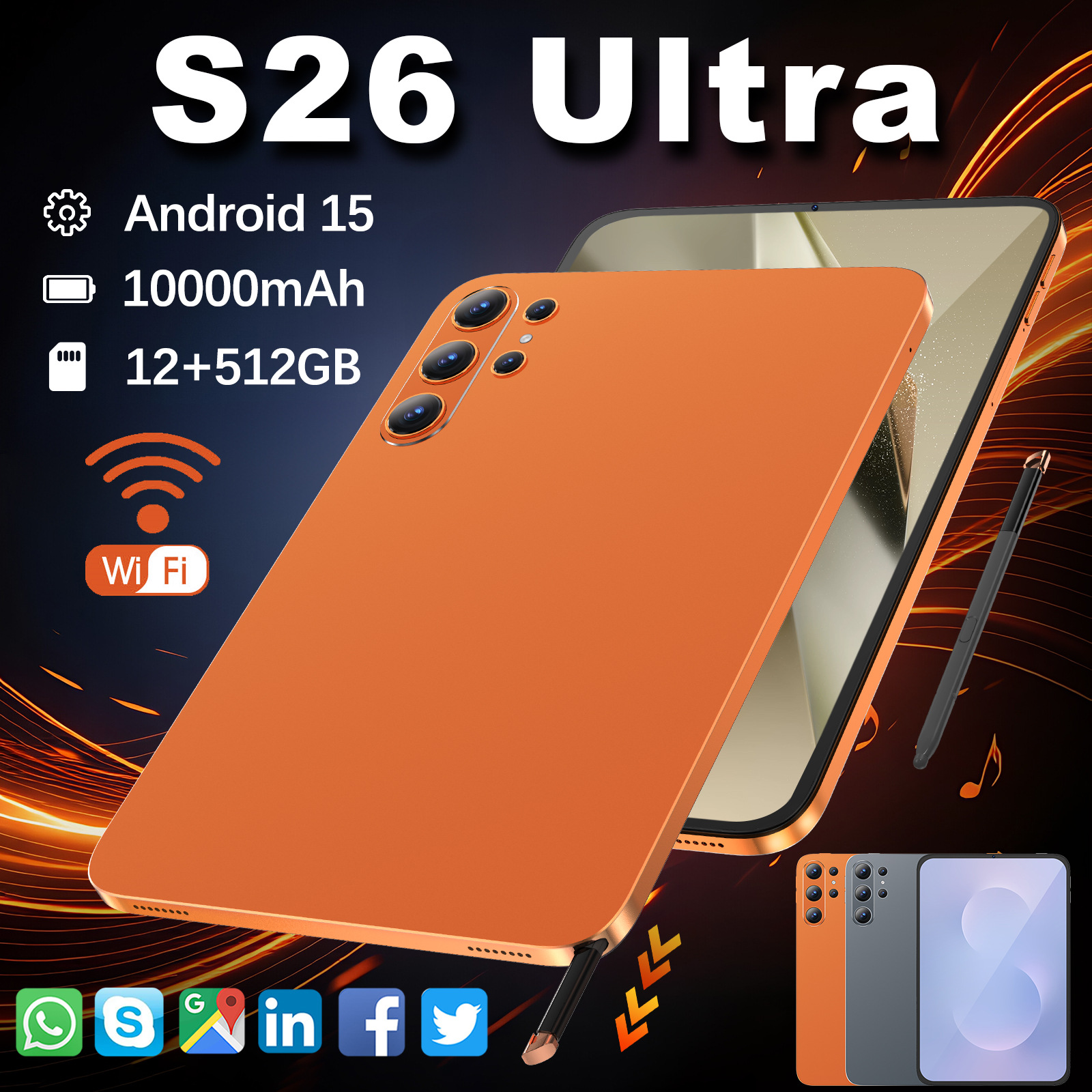 S26 Ultra Smart Tablet High Definition Large Screen Tablet Pc_voghion.com