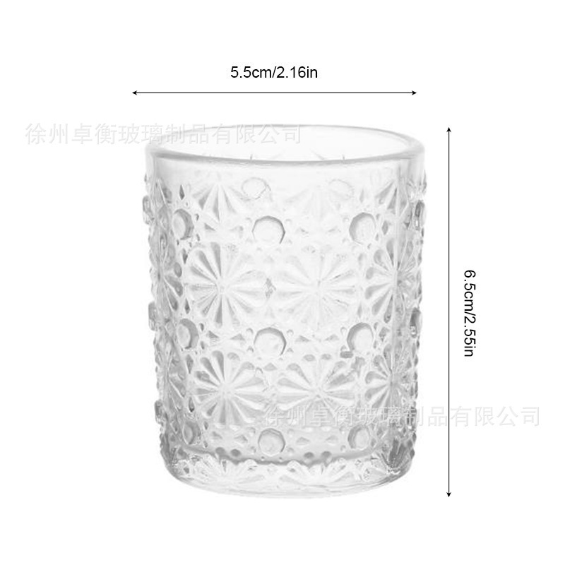 国境を越えた卸売りセット5565縦縞ろうそくカップひし形の丸い点ヨーロッパ式レリーフ太陽模様ろうそく台カップ|undefined