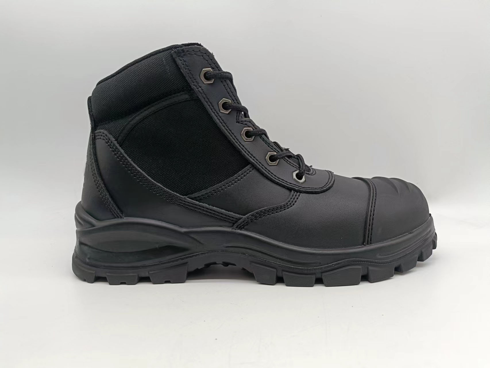 劳保鞋TPU护头防砸防刺穿防护工作鞋  头层皮侧拉链建筑工地鞋