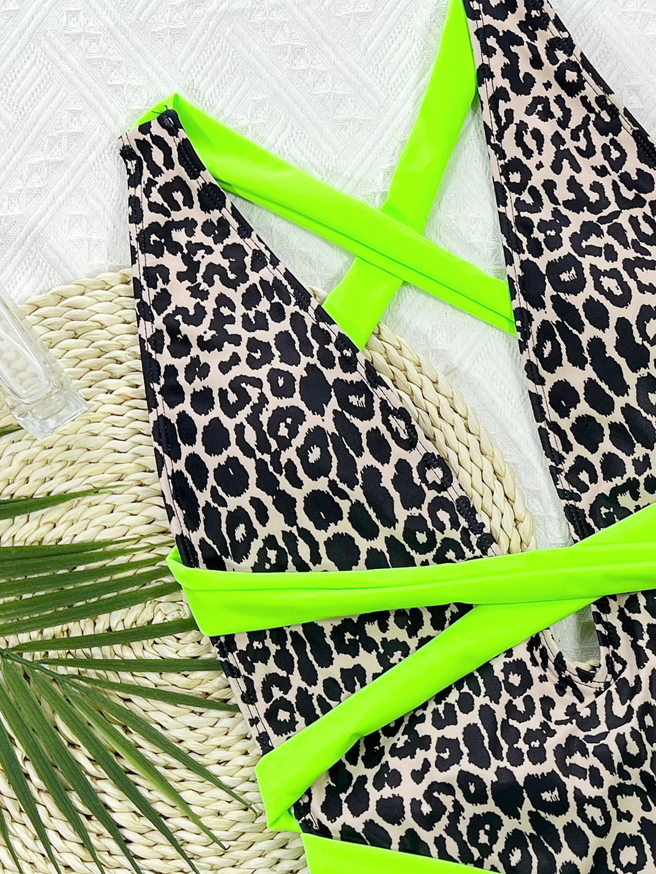 Swimsuit waist belt neon lime