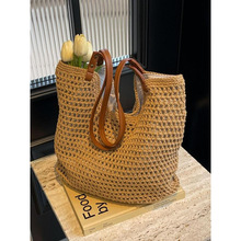 K 80375 Handmade cotton beach tote 手工编织棉线沙滩包
