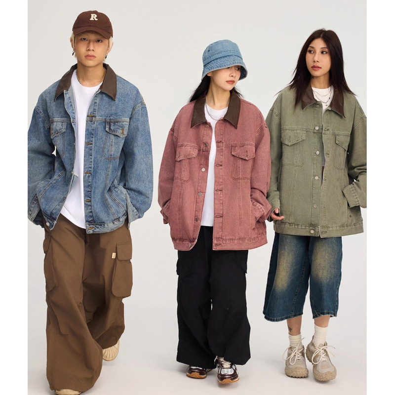 American Trendy Brand Detroit Denim Jacket Spring and Autumn Couple Carhartt Top National Trend Coat Unisex Trendy