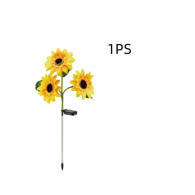 Solar simulación flor lámpara LED lirio flor lámpara de tierra girasol césped lámpara Rosa jardín Lámpara decorativa