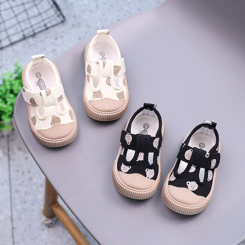  Spring, Autumn and Summer Boys' Shoes Toddler Shoes Baby Soft Soled Canvas Shoes Girls' Cloth Shoes Single Shoes Sneakers