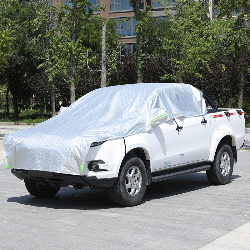 Película de aluminio ropa de coche media cubierta ropa de coche cubierta de refrigeración del coche media cubierta ropa de coche sol sombra cubierta del coche entrega de una pieza envío gratuito