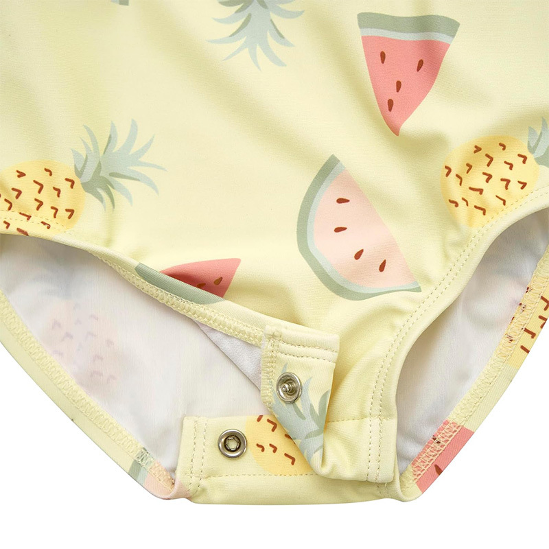 Traje de baño para niños, manga larga para mujer, estampado de frutas, bebé de una pieza, niño pequeño, mediano, niña, Amazon, venta al por mayor de estilo explosivo transfronterizo