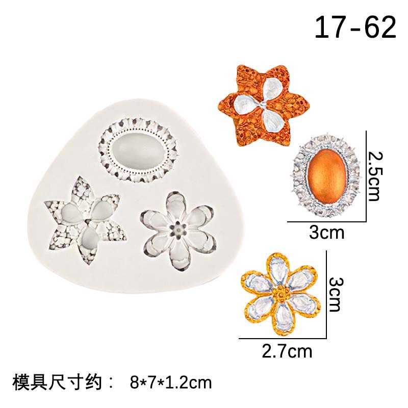 Utensilios para hornear Marco retro europeo Joyería Corona Herramientas de molde de silicona Molde de pastel de fondant Molde de chocolate