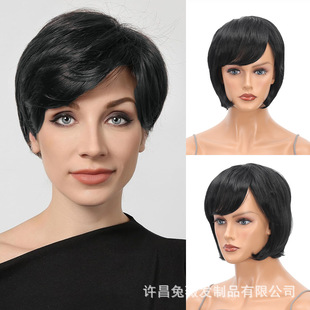 10 Inch Layered Short Wig Set Fashionable Women's Short Hair Natural Artificial Wig Set Suitable for Daily Wear