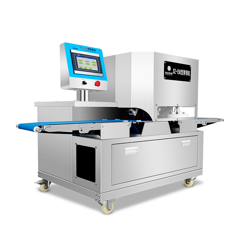 Xuzhong imita la máquina de rodadura manual automática de una sola tecla para controlar la torta de panque frotar redondo rodamiento de panque máquina fábrica de equipos