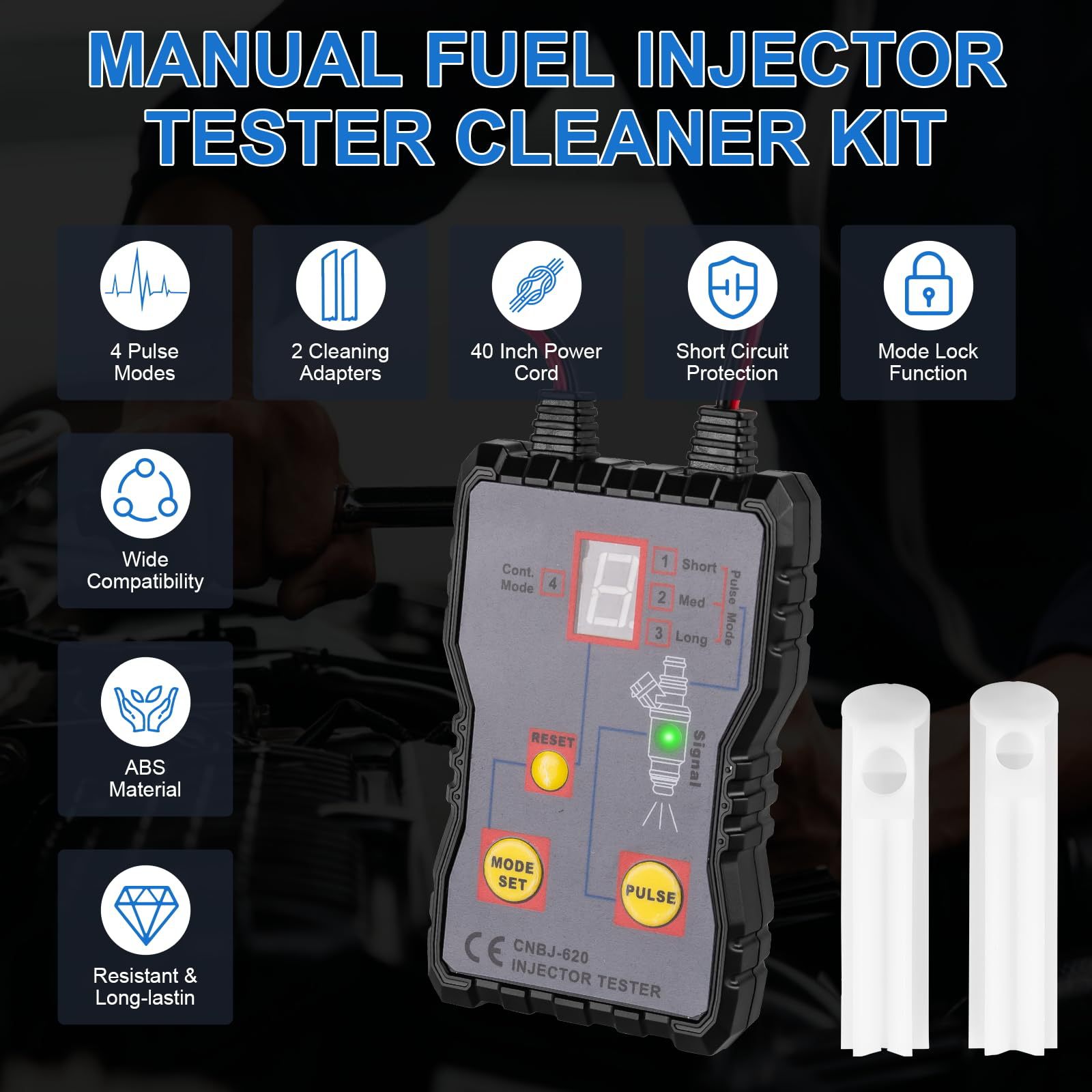 Car fuel injector tester, testing tool, cleaning tool, car repair tool, hot-selling in cross-border foreign trade