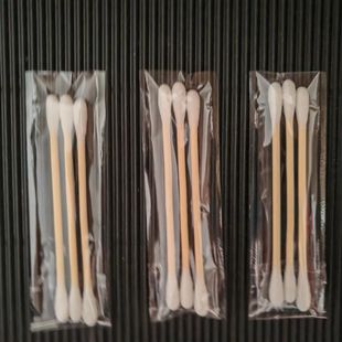 3 Simple Cotton Swabs, Double-ended Disposable Individually Packaged Cotton Swabs for Foot Massage and Ear Picking, Hotel Makeup and Bathing Cotton Swabs