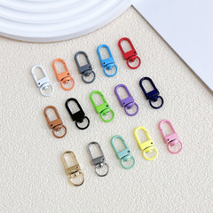 Factory Direct Colorful Enamel 3mm Small Door Knob DIY Decorative Accessory Bag Keychain Zinc Alloy Spring Clasp