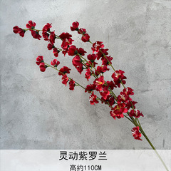 仿真灵动紫罗兰飞燕线条花婚礼堂装饰绢花吊顶花材路引挑高花假花