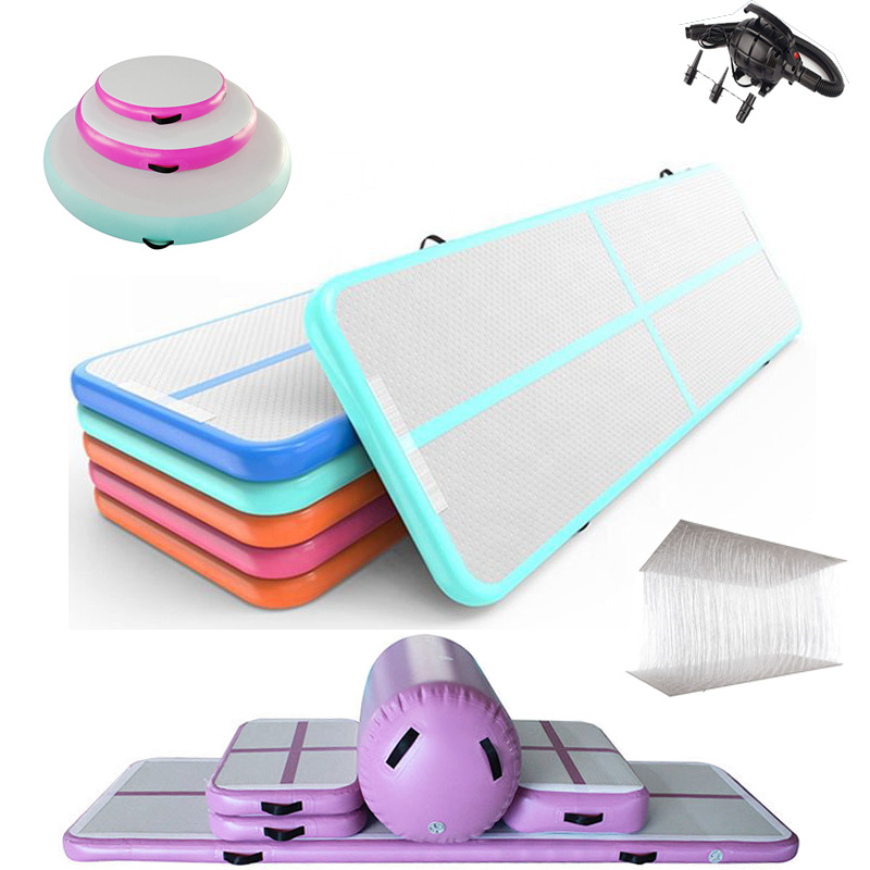 Colchoneta inflable para gimnasia acrobacias Air Track redonda protección para suelo