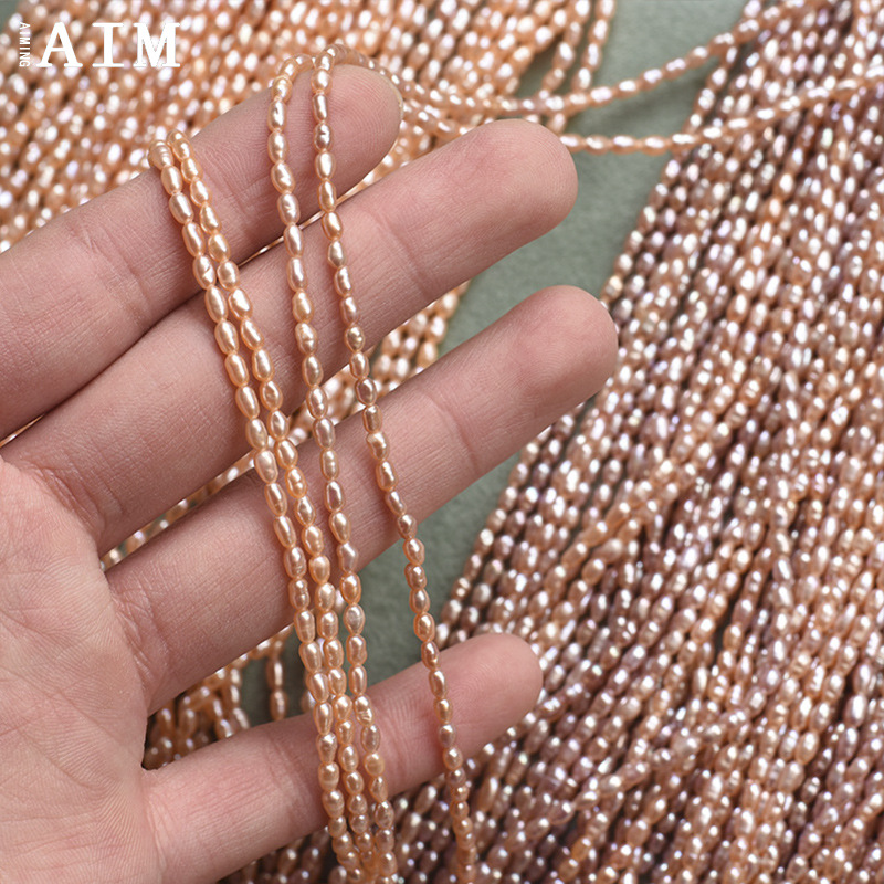 Small organic chain for key bag pearl