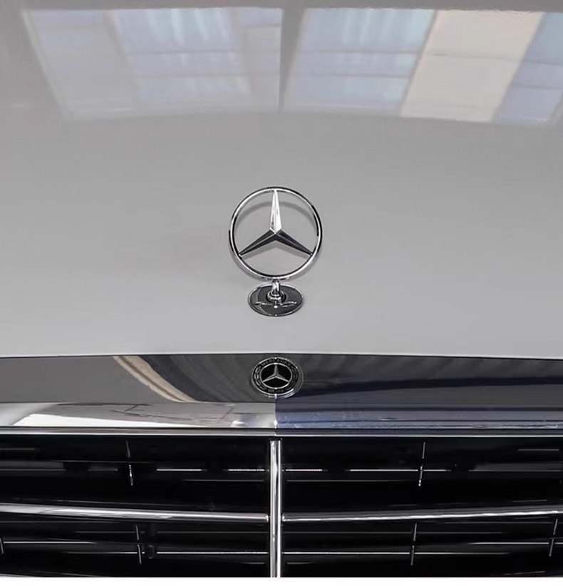 Mercedes-Benz car logo hood logo C200 E300L E260L S-class S450 original car logo modified black