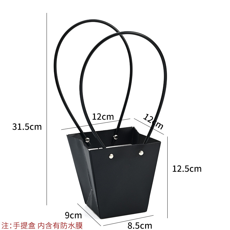 Bolso especial transfronterizo para flores, descuento al por mayor, bolsa trapezoidal de papel kraft impermeable, bolsa de embalaje de regalo, bolsa de ramo