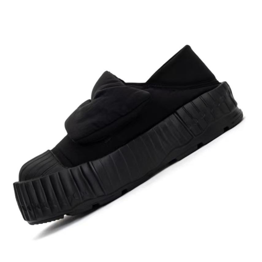 一脚蹬两穿情侣款雪地靴加绒加厚保暖羽绒面包鞋东北大棉鞋