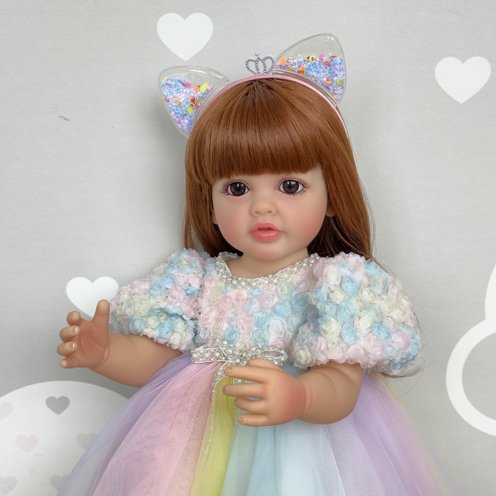 NPK 55cm pegamento completo simulación muñeca reborn Betty transfronteriza e-commerce suministro entrega de una sola pieza