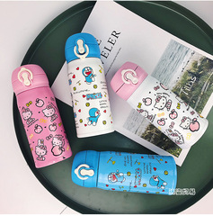 可愛HelloKT卡通寶寶兒童上學304不鏽鋼保溫杯便攜真空創意彈跳杯