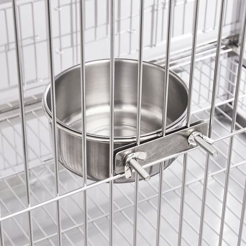 Amazon Silicone Pet Bowl Stainless Steel Dog Bowl Dog Rice Bowl Feeding Drinking Water Wholesale Pet Supplies Cat Bowl