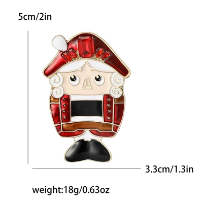 Fashion Enamel Oil Dropping King Brooch Creative Fairy Tale Cartoon Character Corsage Jewelry Pin Accessories Unisex (Yaxa sancaqları) - mm-br-red-3281-rd
