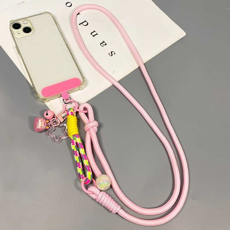 クロスボーダークロスボディスプライシング携帯電話ストラップ多機能ワンロープ三目的編組ストラップ漫画ペンダント屋外落下防止|undefined