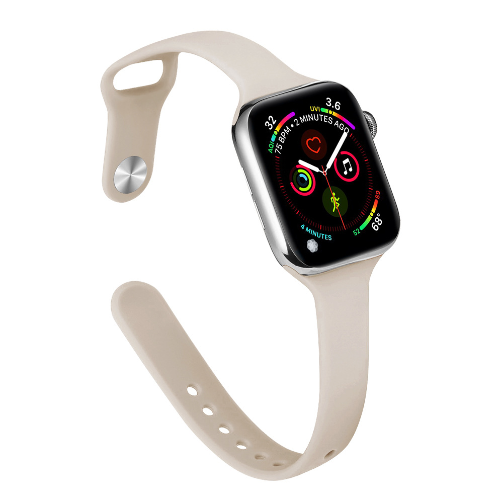 Aplicable Apple Watch correa Applewatch8SE7654 cintura pequeña correa de silicona delgada moda deportiva