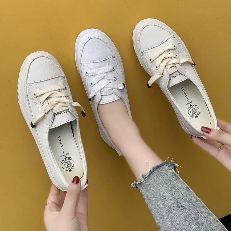Маленькие белые туфли ins Tide женские 2021, весна и осень, новые повседневные женские туфли с низким верхом, студенческие туфли на шнуровке, женские производители оптом