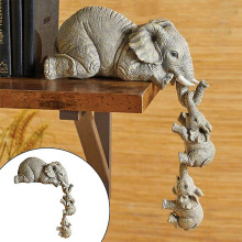 跨境Cut ElephantFigurines 大象园林提灯树脂工艺品家具摆件现货