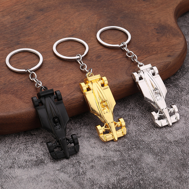 Zinc alloy sports car F1 racing men's metal keychain personalized fashion creative production keychain wholesale pendant