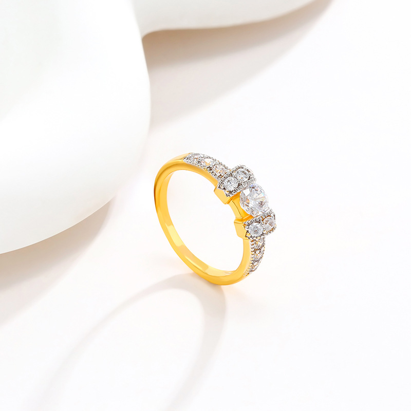 Xuping joyería brillante anillo de invierno y otoño de dos colores para mujeres nuevos anillos de lujo ligero de nicho