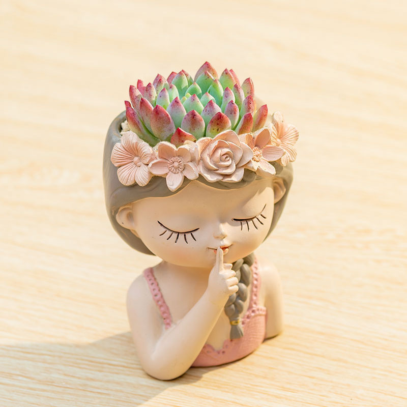 Maceta pequeña de resina para jardinería