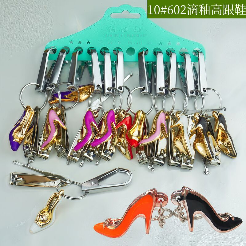 Hot-Selling Acrylic Creative High-Heeled Shoe Keychain with Nail Clipper and Ear Pick, Multifunctional Items from 2-Yuan Store Hot-Selling Acrylic Creative High-Heeled Shoe Keychain with Nail Clipper and Ear Pick, Multifunctional Items from 2-Yuan Store