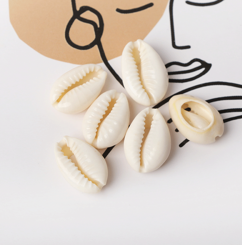 Knitting Design 1 Piece Shell Solid Color DIY Jewelry Accessories Beads