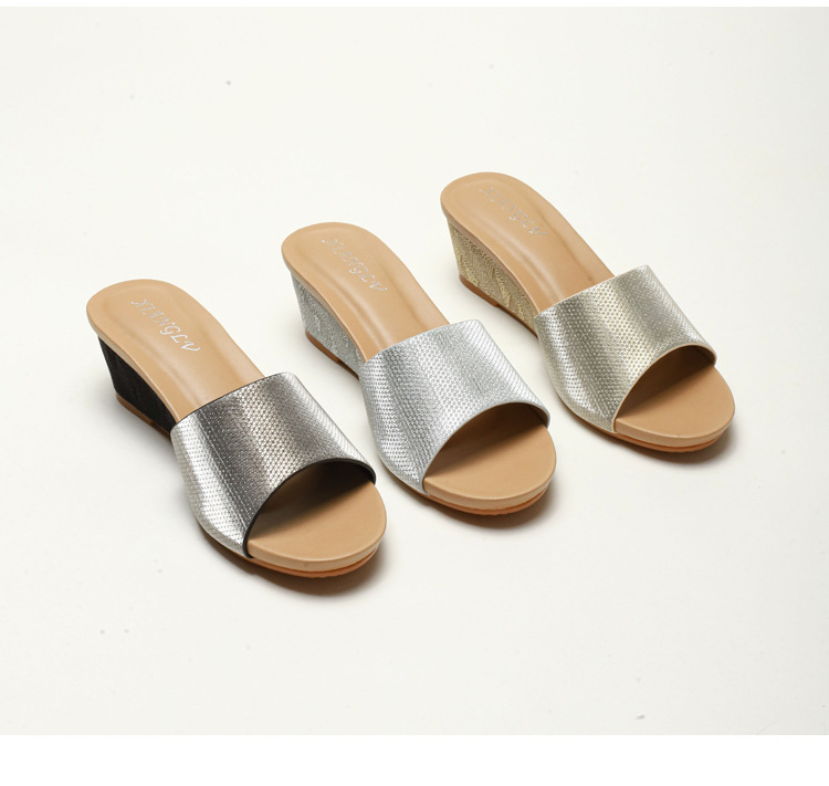 Women's Vacation Solid Color Open Toe Wedge Slippers display picture 1