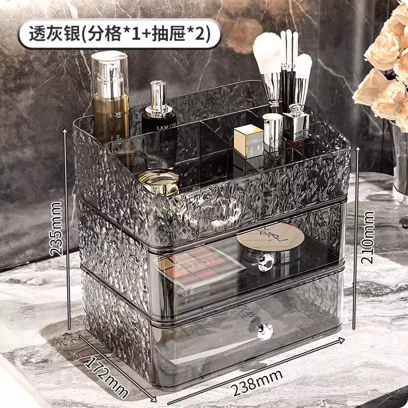 化粧品収納ボックス防塵透明デスクトップドレッシングテーブル口紅スキンケア製品収納ラック|undefined