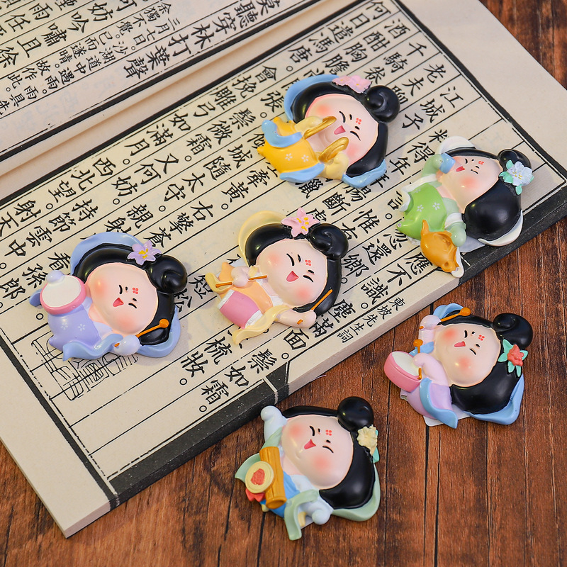 Tang Niu Arrives with Flying Refrigerator Magnets, Chinese-Style Cultural and Creative Souvenirs, Cartoon Fun Magnetic Stickers, Home Decoration Wholesale
